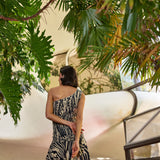 Vestido Malari zebra negro