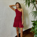 Vestido Malari burdeo