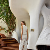 Vest Anea beige bordado