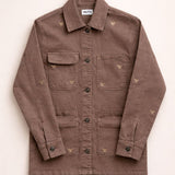 Chaqueta Louisa café bordado